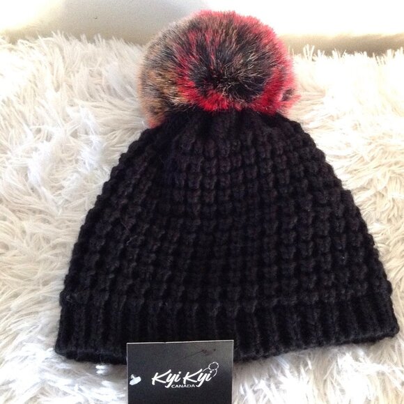 Kyi Kyi Canada Classic Faux Fur Pompom Beanie main image 5